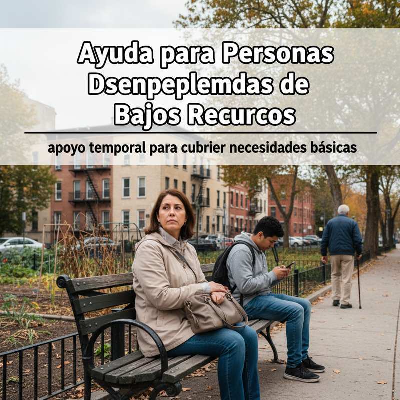 Ayuda para Personas Desempleadas de Bajos Recursos: apoyo temporal para cubrir necesidades básicas