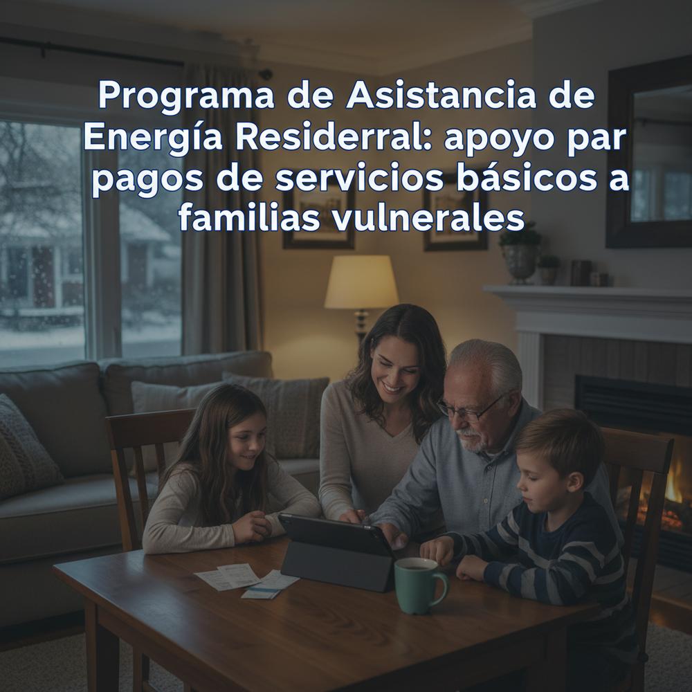Programa de Asistencia de Energía Residencial: apoyo para pagos de servicios básicos a familias vulnerables
