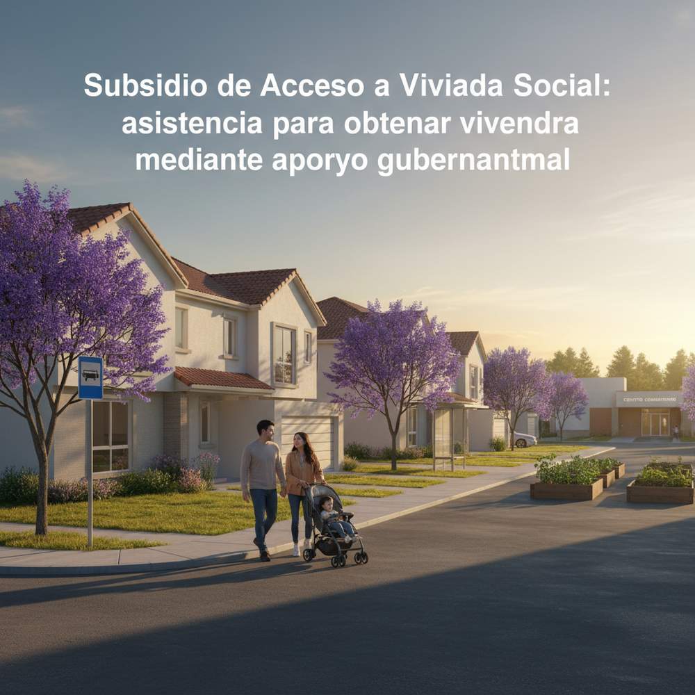 Subsidio de Acceso a Vivienda Social: asistencia para obtener vivienda mediante apoyo gubernamental