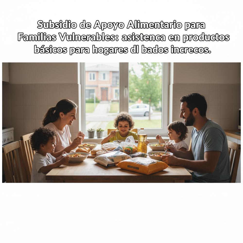 Subsidio de Apoyo Alimentario para Familias Vulnerables: asistencia en productos básicos para hogares de bajos ingresos