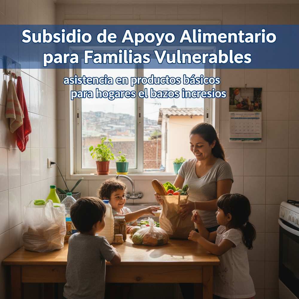 Subsidio de Apoyo Alimentario para Familias Vulnerables: asistencia en productos básicos para hogares de bajos ingresos