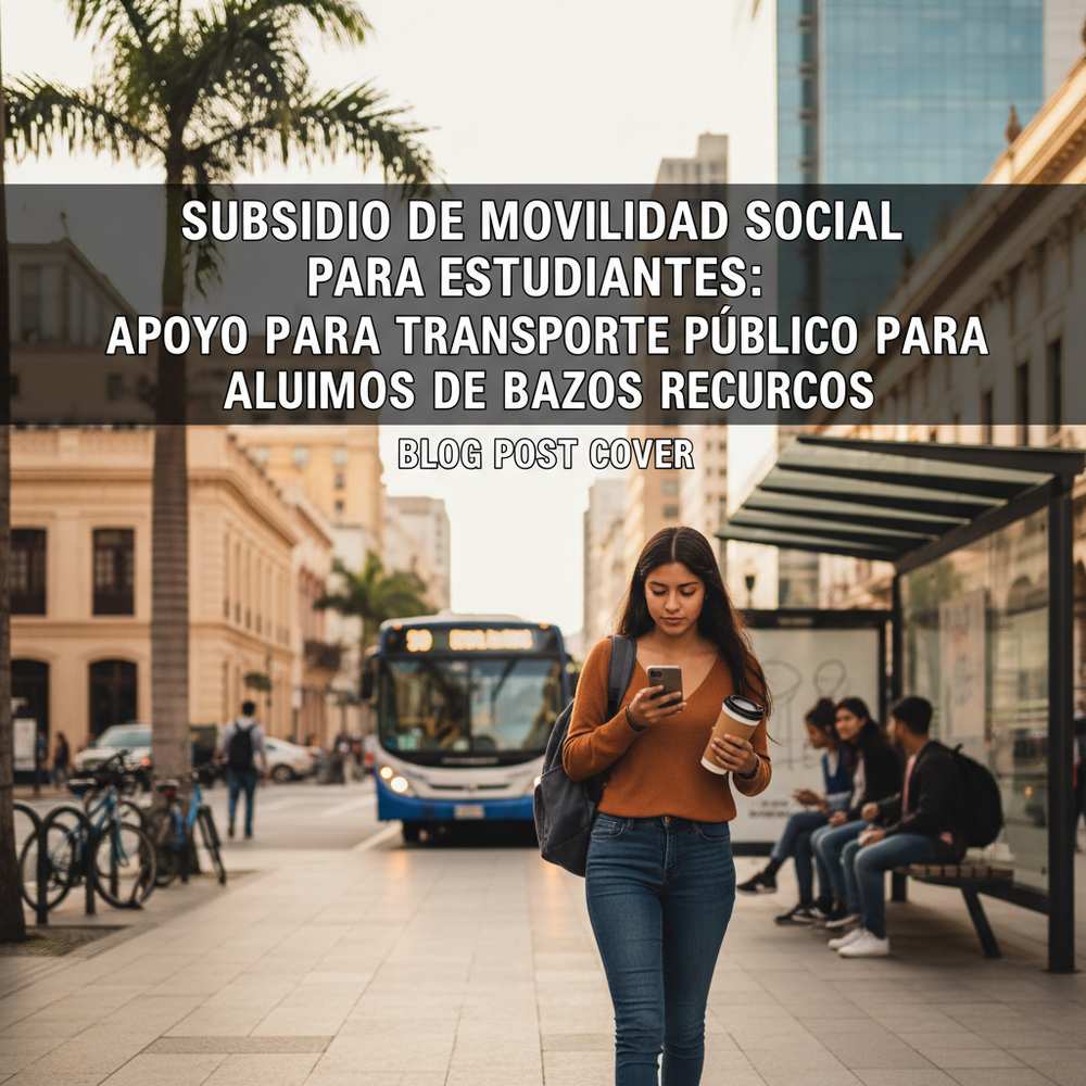Subsidio de Movilidad Social para Estudiantes: apoyo para transporte público para alumnos de bajos recursos