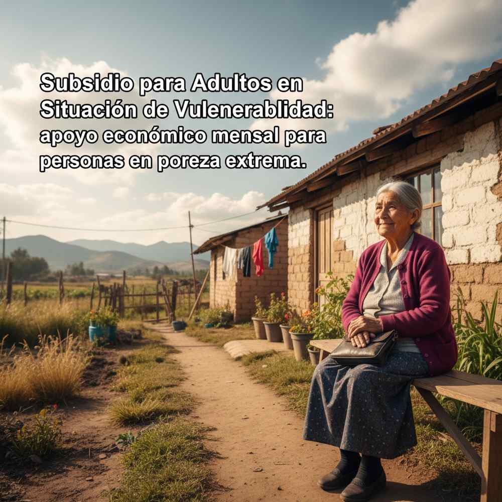 Subsidio para Adultos en Situación de Vulnerabilidad: apoyo económico mensual para personas en pobreza extrema