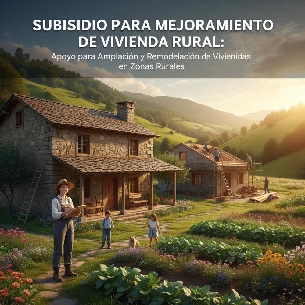 Subsidio para Mejoramiento de Vivienda Rural: apoyo para ampliación y remodelación de viviendas en zonas rurales